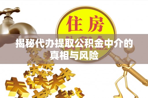 仙游揭秘代办提取公积金中介的真相与风险